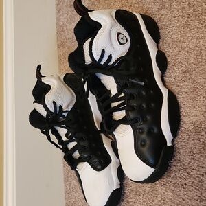Nike Air Jordan Team II Black/White Basketball Shoes, 6.5Y